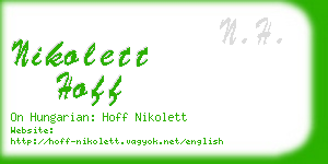 nikolett hoff business card